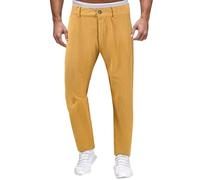 Men's Corduroy Trousers - Winter Work Trousers, Men's Slim Pure Colour Simple Fashion Leisure Trousers, Soft, Comfortable, Straight Large Size Classic Basic Business Pant, Yellow, XL