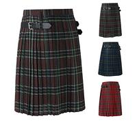 Mens Cornish Tartan Kilt Mens Plaid Skirt Retro Checked Skirt High Rise Sport Kilt Utility Work Kilts Scottish Highland Skirts Traditional Custome Kilts For Wedding Gothic Steampunk Skirts