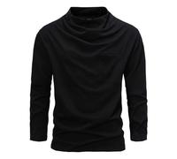 Men's Cosplay Gothic Victorian Ruffle Shirt Medieval Shirt Elegant Long Sleeve Shirt Piebo Men Retro Punk Shirt Steampunk Victorian Knight T-Shirt Top Rose Monday Carnival Costume, 02 black, 4XL
