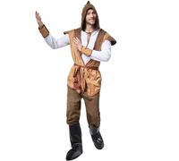 Mens Costume Loyal Servant Long Waistcoat Shoulder Pads Carnival Halloween