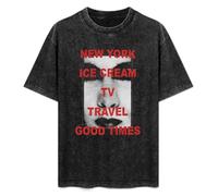 Men's Cotton Acid Washed T-Shirts Things That Dreams are Made of Human League Edition Tribute Pure Cotton is More Hygroscopic 3XL Black