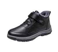 Men's Cotton Boots Plus Velvet Thick Warm Lined Cotton Shoes Boots Mens (Black, 5.5)