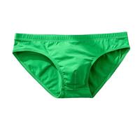 Men's Cotton Briefs Underwear Plain Low Waist Underpants Breathable Quick Drying Men's Underwear Comfortable Briefs for Sports and Everyday Use, Green, XXL