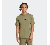 adidas Men's Essentials Small Logo Single Jersey TEE, Olive strata/Black, L