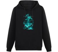 Men's Cotton Hooded Disturbed Evolution Men's Hoody Unisex Hoodie Size L Black