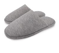 Men's Cotton House Slippers - Grey UK 5-6