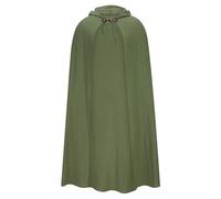 Mens Cotton Linen Medieval Cloak Gothic Steampunk Capes Hooded Coat Open Front Gown Outwear Renaissance Victorian Long Uniform Loose Fit Plain Dress Retro Wizard Overcoat Halloween Performance Costume