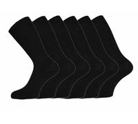 Mens Cotton Loose Wide Top Socks Size 6-11 Black 12 Pack