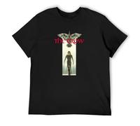 Men's Cotton Shirt The Crow Standing Rays Brandon Lee T Shirt Funny Vintage Gift Men Carefully Designed, Every Design is just Right Black M