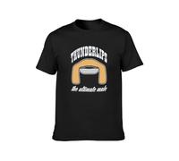 Men's Cotton Shirt Thunderlips Ultimate Male Unrocky T-Shirt Printed Tee Graphic Top for Men Shirt Short Sleeves Black XL