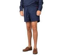 Men's Cotton Shorts Elastic Waist Casual Summer Drawstring Rugby Shorts (UK, Numeric, 32, Regular, Regular, Navy)