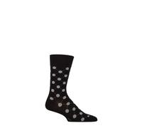 Men's Cotton Socks, Burlington, 'Daybreaker' Large Spots, 1 Pair, in Size 6.5-11