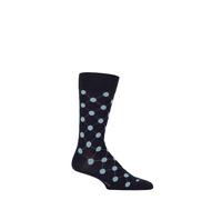 Mens Cotton Socks Burlington 'Daybreaker' Large Spots, Size 6.5-11 - 1 Pair Pack