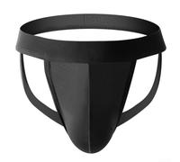 Men's Cotton Thong Underwear Breathable Pouch M-2XL(Black XXL)