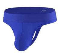 Mens Cotton Thong Underwear, Stretchy T-Back Tag Free Breathable Lightweight G-String Brief for Men, Royal Blue, L