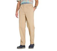Mens Cotton Trousers With Growing Room, Beige, 36W x 29L