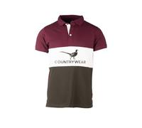Men's Country Polo Shirts Men Embroidered Polos Summer Clothing Shirt (UK, Alpha, M, Regular, Regular, Pheasant Wine/White/Olive)
