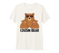 Mens Cousin Bear with Two Cubs Family Bear Premium T-Shirt