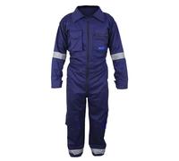 Men's Coveralls Boiler suit Overalls for Warehouse Garages Workers Heavy Duty Grey - Black - Blue (Blue, Large)