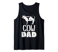 Mens Cow Dad Farm Animal Country Farming Farmer Rancher Men Gift Tank Top