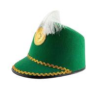 Mens Cowboy Costumes for Adults Guard Hat Drum High Top Honor Cap (Green, One Size)