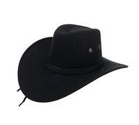 Mens Cowboy Hat UK Clearance Men Women Cowboy Hat Cap Wide Sunhat Winter Black