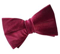 Men's Cranberry Pink Velvet Ready-Tied Bow Tie