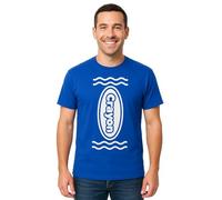 Mens Crayon T-Shirt - Large - Royal Blue T-Shirt with White Crayon Print - Adults Colourful Fun Creative World Book Day Fancy Dress Costume