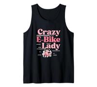 Mens Crazy E-Bike Lady an E-Scooter Electric Vehicle Ebike Driver Tank Top