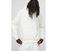 Mens Cream Lightweight Basic Regular Fit Over The Head Hoodie, Cream M