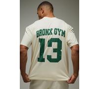 Mens Cream MAN Active Bronx Gym Oversized Extended Neck T-Shirt, Cream M