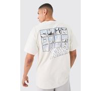 Mens Cream Oversized Marvel X-Men Universe License T-shirt, Cream XL