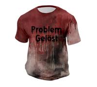 Men's Creative Blood T-Shirt Casual Breathable Ideal for Casual Daily Halloween Fashion Top for Spring Summer, N, XXL