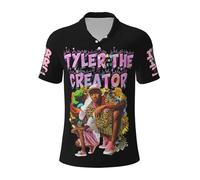 Men's Creator Rapper Polo Shirt Three-Button Closure Golf Shirt Summer Fashion Classic Print Cool Moisture Wicking Lightweight Soft Casual 88+ UPF Protection