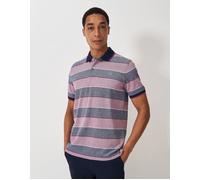 Men's Crew Clothing Men's Oxford Stripe Polo Deco Rose/Heritage Dark Navy/Heritage White - Rose Stripe - Size: 42