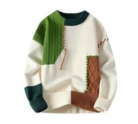 Men's Crew Neck Jumper, Knitted Jumper Men Chunky Knit Jumper Winter Sweater Unisex Mens Jumpers Cable Knitted Pullover Soft Thermal Pullover Sweaters Top Men's Cashmere Jumpers