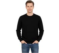 Men's Crew Neck mere Blend Silk Made in Italy Sweater Paricollo Pullover Long Sleeve Merino Wool mere Sweater Beige Blue Grey Knit Winter Clothing Gift, Black, M