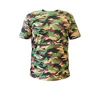 Mens Crew Neck Military Camouflage T-Shirts Army Combat Tee Summer Top Jungle (Military tee - Green Camo, XL)