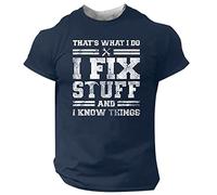 Men's Crew Neck Pattern Printed Custom T-Shirt - Classic Gym Top, Breathable Basic Short Sleeve Dady T-Shirt for UK