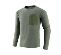 Mens Crew Neck Sweater Fleece No Hood Sweatshirts with Zip Pockets Long Sleeve Warm Sportswear Plain Colour Slim Fit Gym Jumpers Basic Pullover for Men Training Activewear