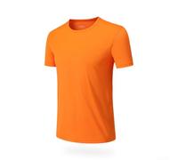 Men's Crew Neck T-Shirt S-XXXL Quick Drying Fabric(Red S)