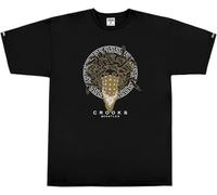 Mens Crooks Castles Grecco Front T-Shirt Black M
