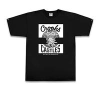 Mens Crooks Castles Mad Klepto T-Shirt Black L