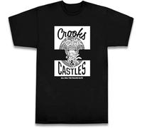 Mens Crooks Castles Mad Klepto T-Shirt Black XL