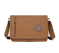 Men's Crossbody Bag Men Canvas Shoulder Bag Simple Practical Leisure Messenger Bags Male School Tote Sport Crossbody(Brown)