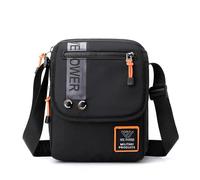 Mens Crossbody Messenger Bag Nylon Shoulder Satchel, Fashion Outdoor Casual Travel Bag with Flap & Zipper Pockets, Lightweight Sport Utility Handbag for Daily Commute, Urban or Streetwear Use
