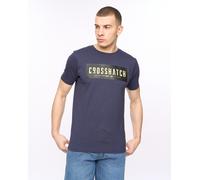 Men's Crosshatch Crew Neck Short Sleeve T Shirt Cotton Casual Summer Top