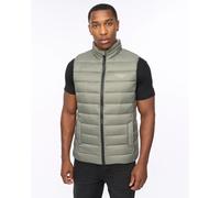 Mens Crosshatch Gattering Full Zip Puffer Gilet Vest
