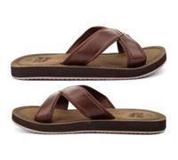 Mens Crossover Sandals Mens Sandals Summer Size 6 Boys Sandal Flip Flops Beach Mule Sandal Mules Soft Insole Comfy Faux Leather Upper Sizes 6-12 Brown 7 UK
