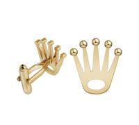 Mens Crown Cufflinks Personality Modern Jewelry Accessories(Gold 1pc)